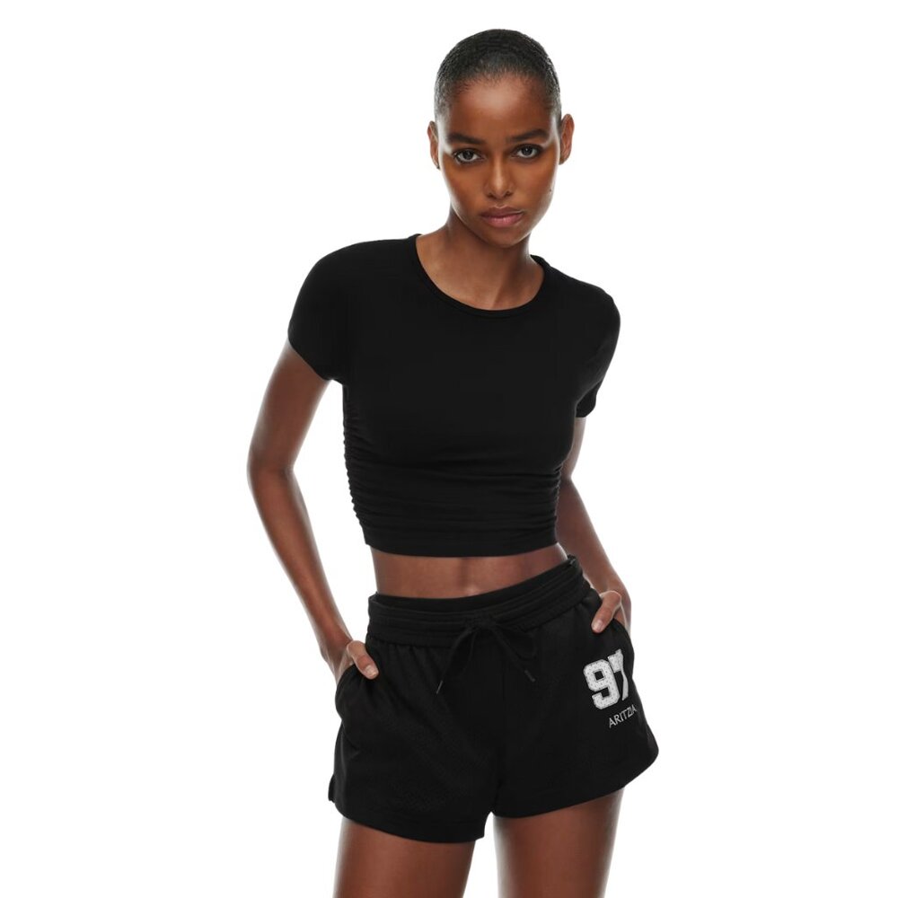 Aritzia TNA Chill Malibu Cropped T-shirt *Black*